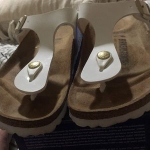 Birkenstock gizeh size 37 like new white fit 7